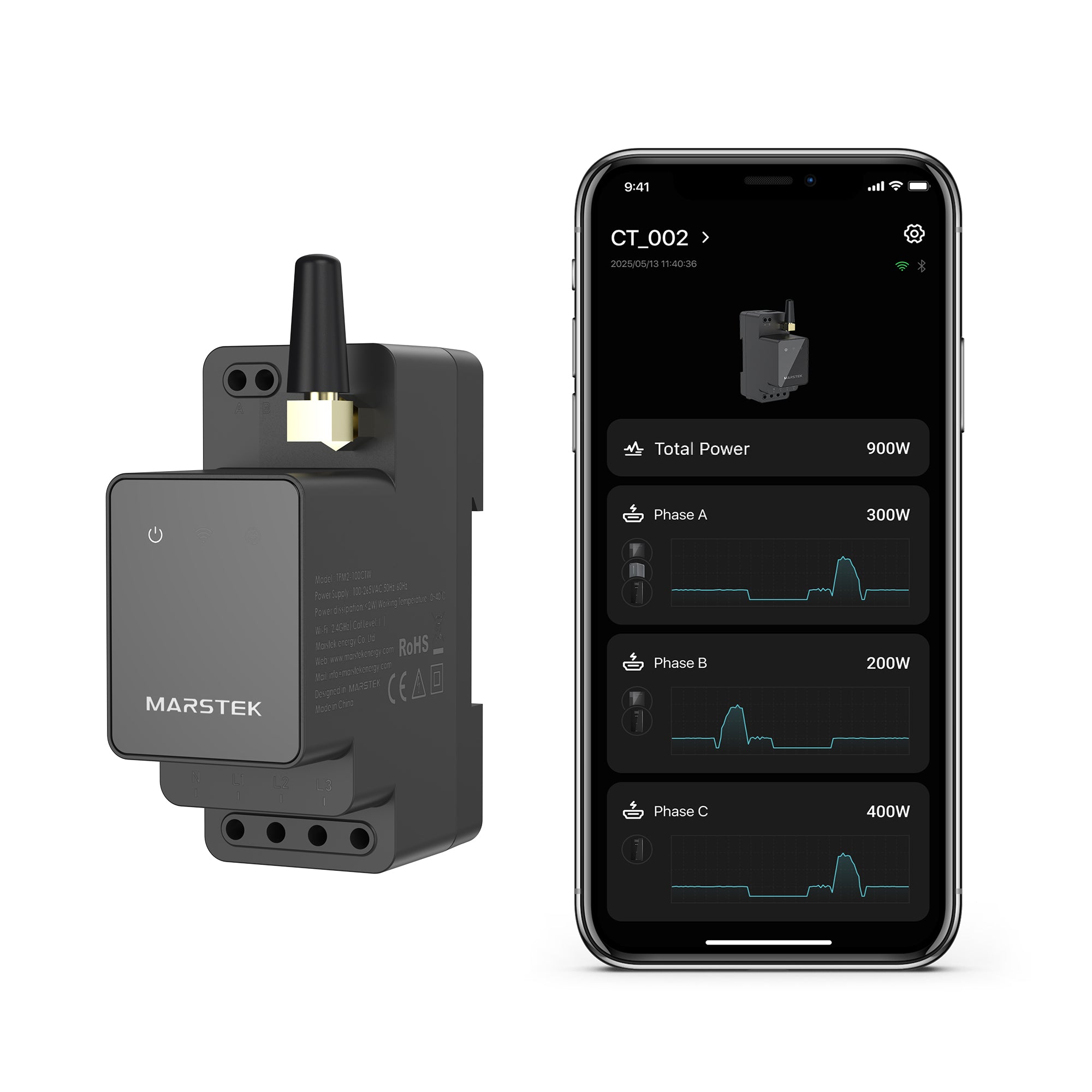 MARSTEK CT002 3-Phasen Smart Meter (Neu)