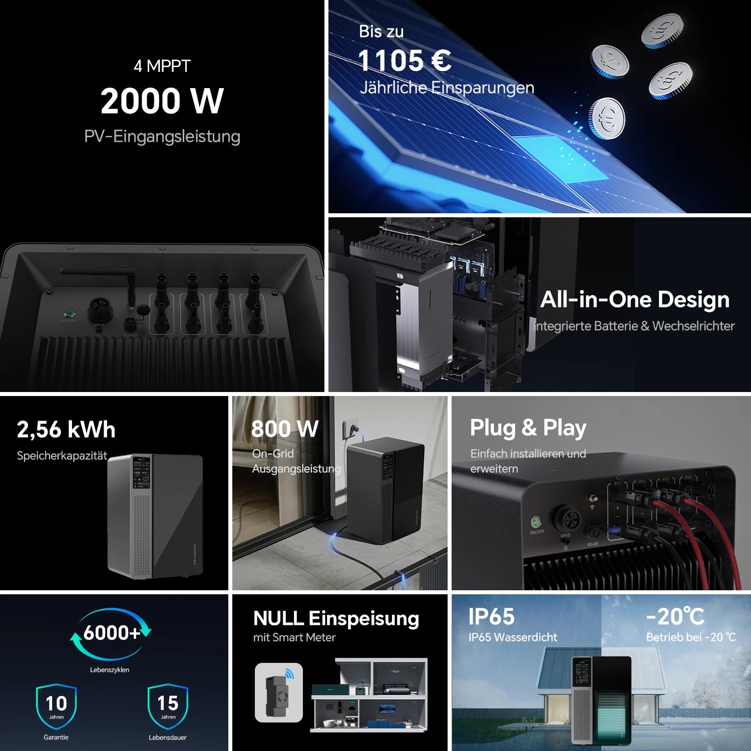 Marstek Jupiter C All-In-One Balkonkraftwerk mit Speicher