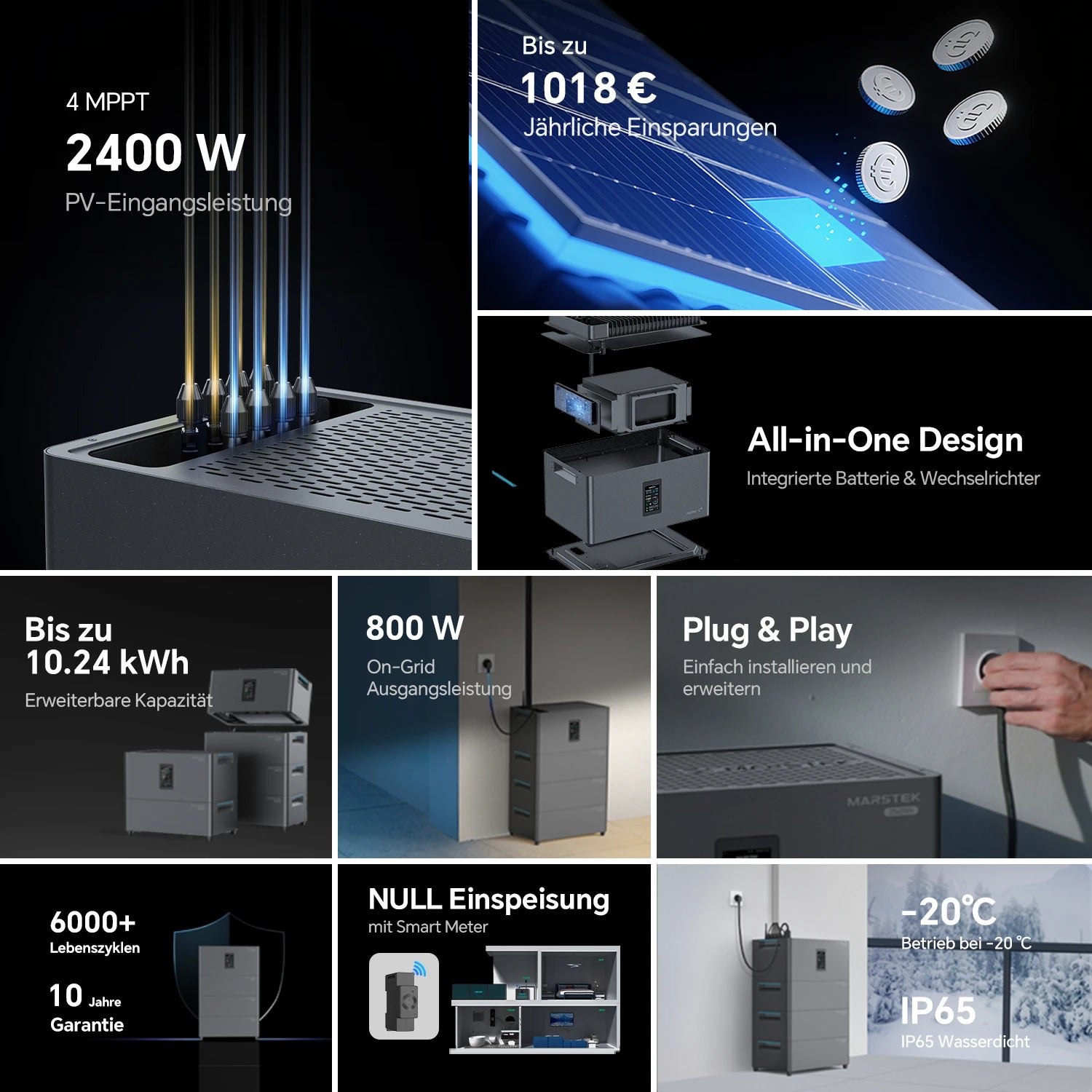 Marstek Jupiter C Plus All-In-One Balkonkraftwerk mit Speicher