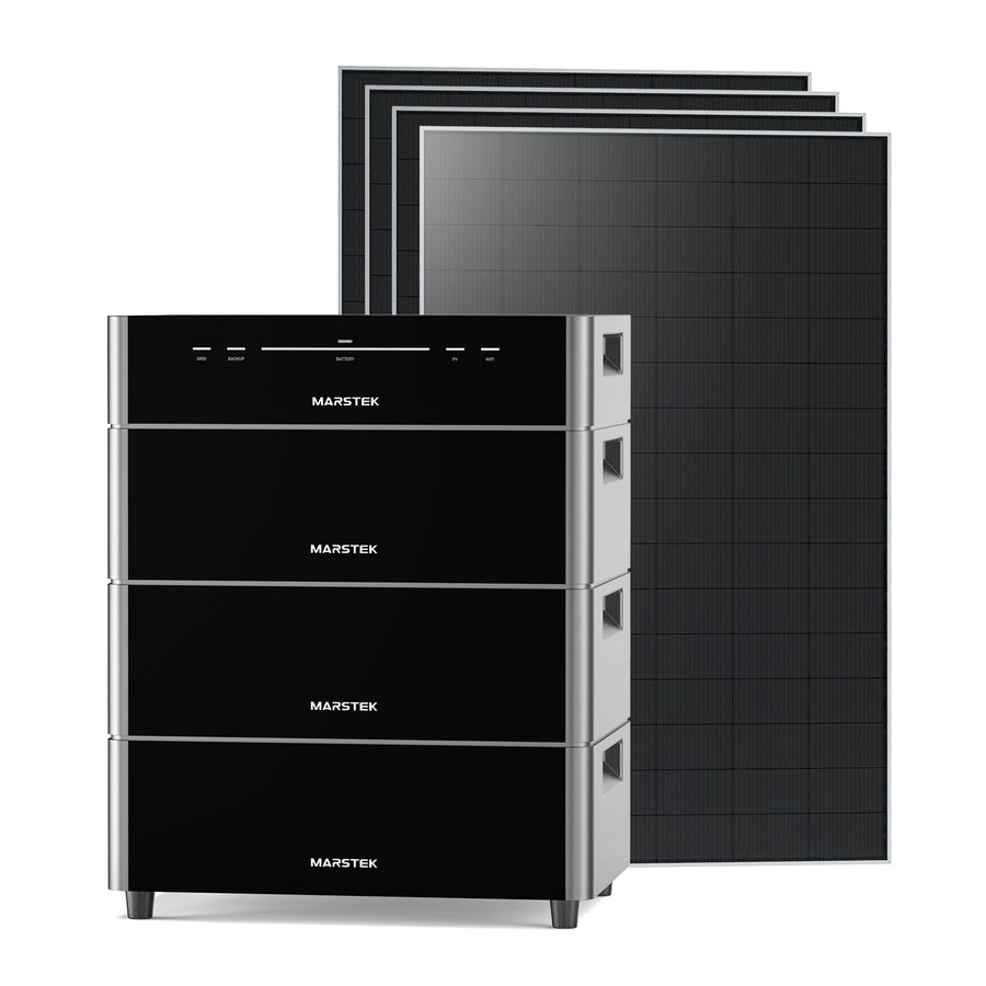 MARSTEK Venus D + 3x Erweiterungsakku + 1800 Wp Bifaziales Solarmodul