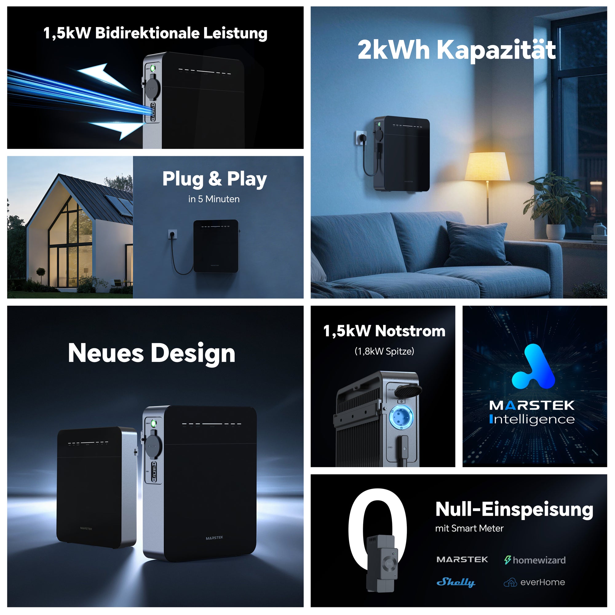 MARSTEK Venus E Mini kompakter Plug-in-Energiespeicher