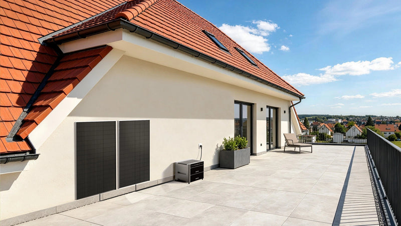 Balcony power plant with storage